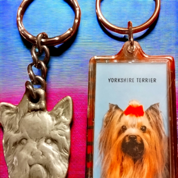 Gorgeous vintage Yorkshire terrier keychains - Picture 1 of 1